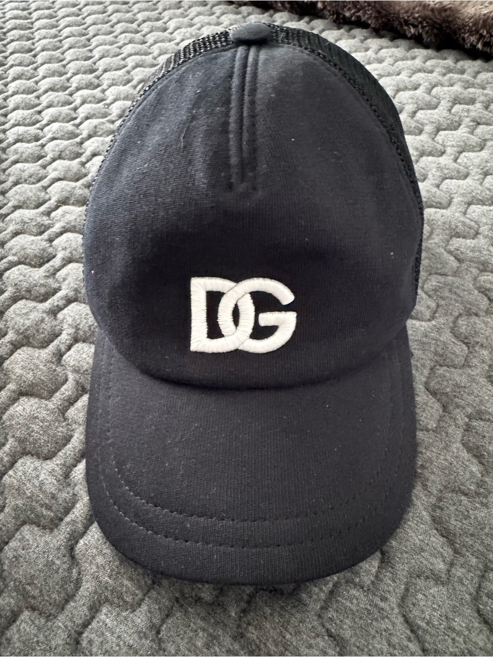 Dolce & Gabbana Black Mesh-Back Cap Youth XLA